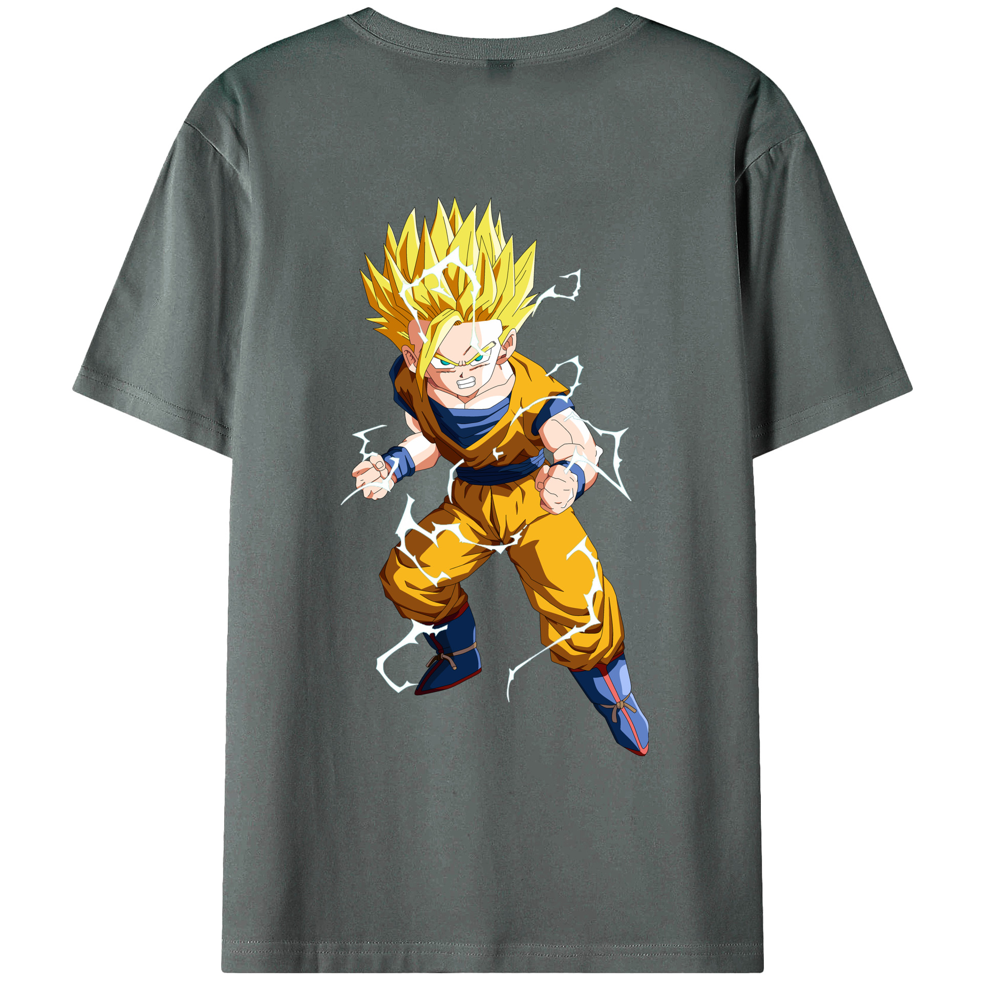 （画像用） ドラゴンボール 孫 悟飯（そんごはん）DRAGON BALL Son Gohan 綿100％ メンズ半袖Tシャツ（バックプリント） 通気性